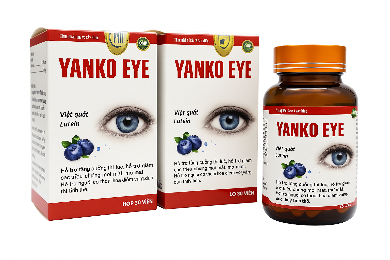 YANKO EYE viên bổ mắt từ dầu cá, lutein và việt quất – giảm khô mỏi mắt